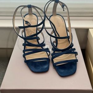 Botkier, strappy heel, blue, great condition, size 7.5, suade material.